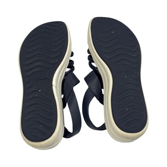 CLARKS CLOUD STEPPERS DRIFT EASE SANDAL. DARK NAVY - Picture 8 of 10